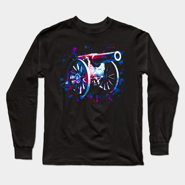 Cannon War Psychedelic Long Sleeve T-Shirt by Void Armory